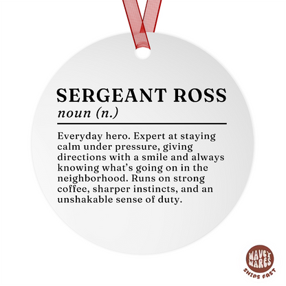 Personalized Sergeant Definition Name Ornament