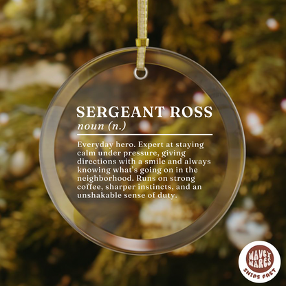 Personalized Sergeant Definition Name Ornament