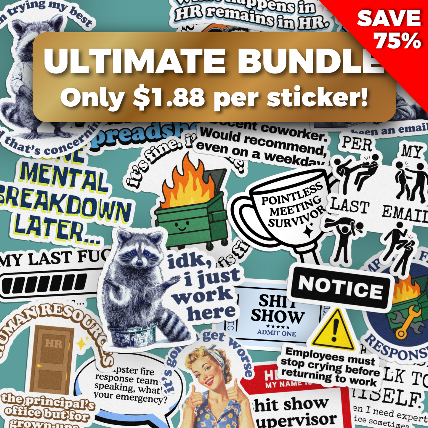 Ultimate Work-Life Chaos 52 Sticker Bundle (BEST VALUE)