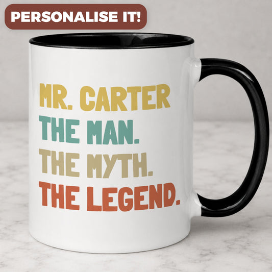 Personalised The Man The Myth The Legend Coffee Mug