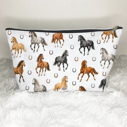 Horses Dog Pattern Cosmetic Bag