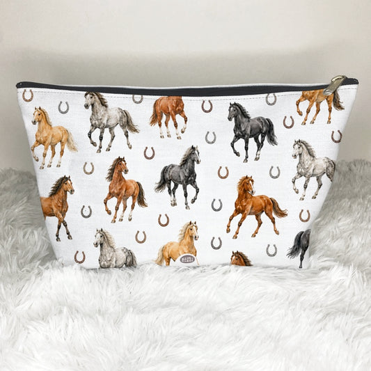 Horses Dog Pattern Cosmetic Bag