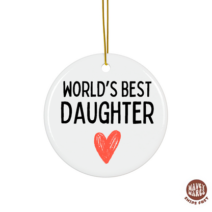 World's Best Daughter Ornament