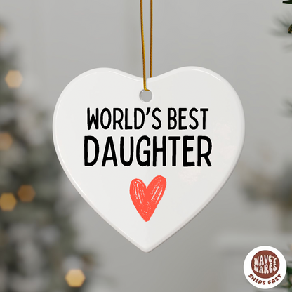 World's Best Daughter Ornament