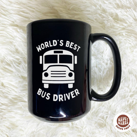 World's Best Bus Driver Black Mug