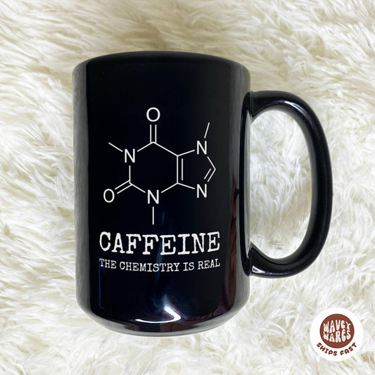 Caffeine The Chemistry Is Real Black Mug