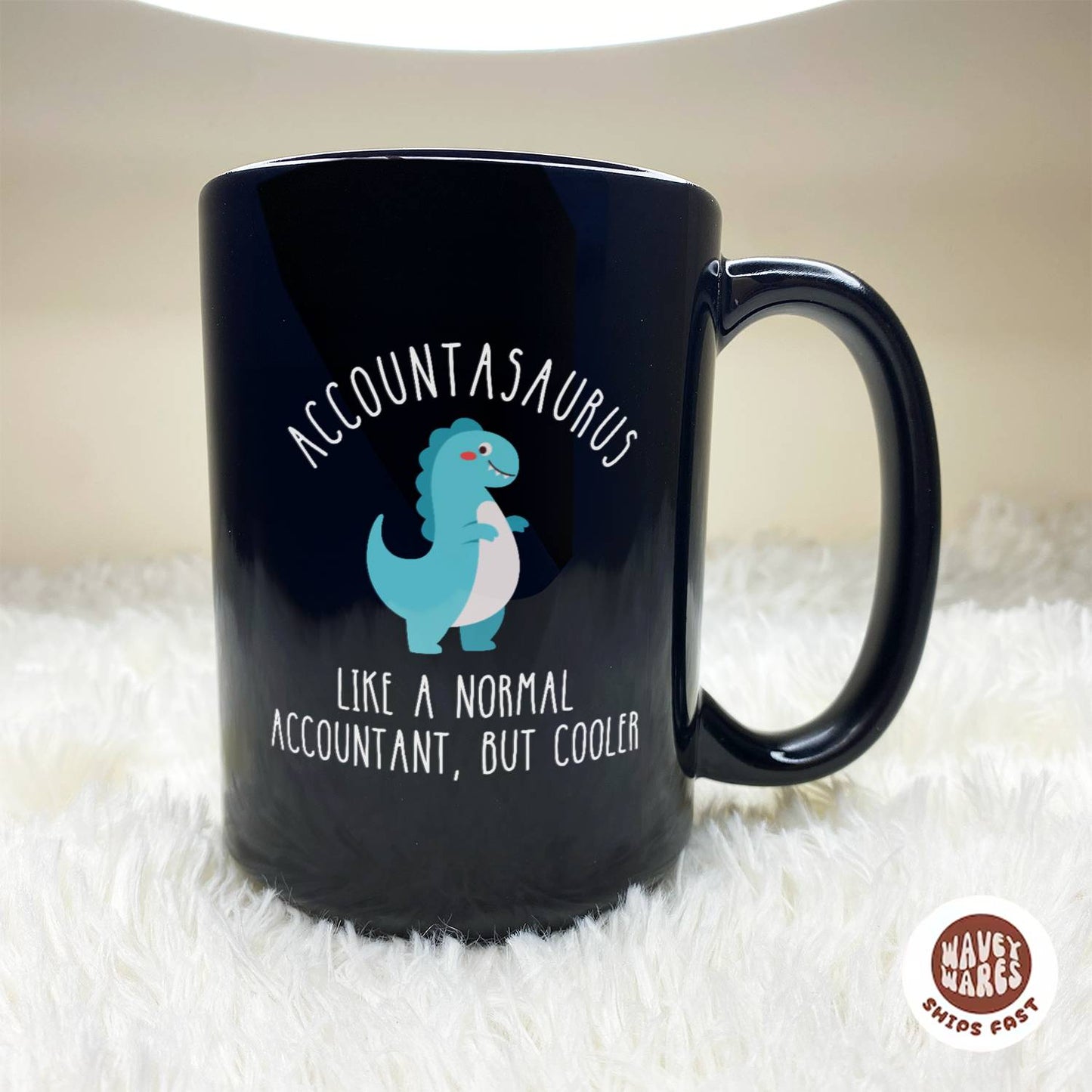 Accountasaurus Like A Normal Accountant But Cooler Black Mug