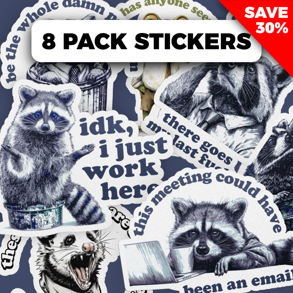 Animals At Work Sticker 8-Pack