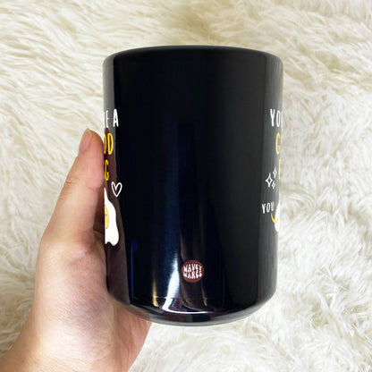 WaveyWares® You're A Good Egg Black Mug