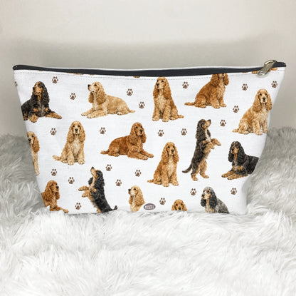 Cocker Spaniels Dog Pattern Cosmetic Bag