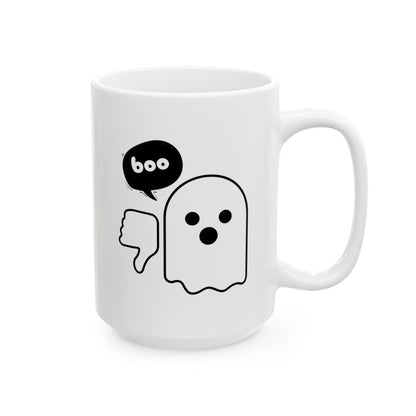 Boo Ghost Of Disapproval 15oz white funny large coffee mug gift for halloween spooky season friend disapproving waveywares wavey wares wavywares wavy wares