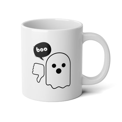 Boo Ghost Of Disapproval 20oz white funny large coffee mug gift for halloween spooky season friend disapproving waveywares wavey wares wavywares wavy wares