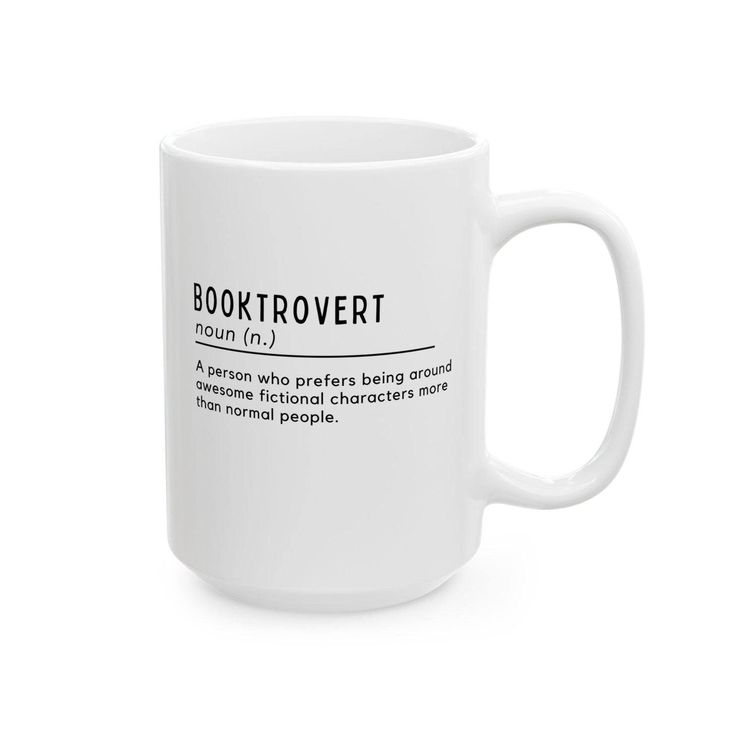 Booktrovert Definition 15oz white funny large coffee mug gift for librarian book lover teacher bookish waveywares wavey wares wavywares wavy wares