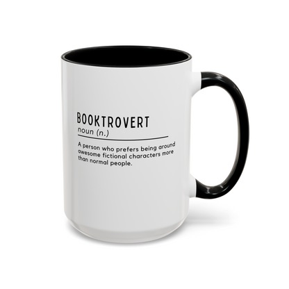 Booktrovert Definition 15oz white with black accent funny large coffee mug gift for librarian book lover teacher bookish waveywares wavey wares wavywares wavy wares