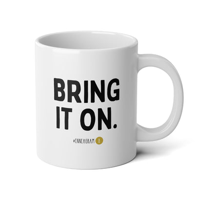 Bring It On Enneagram 8 20oz white funny large coffee mug gift for friend mbti personality test wavey wares wavywares wavy wares