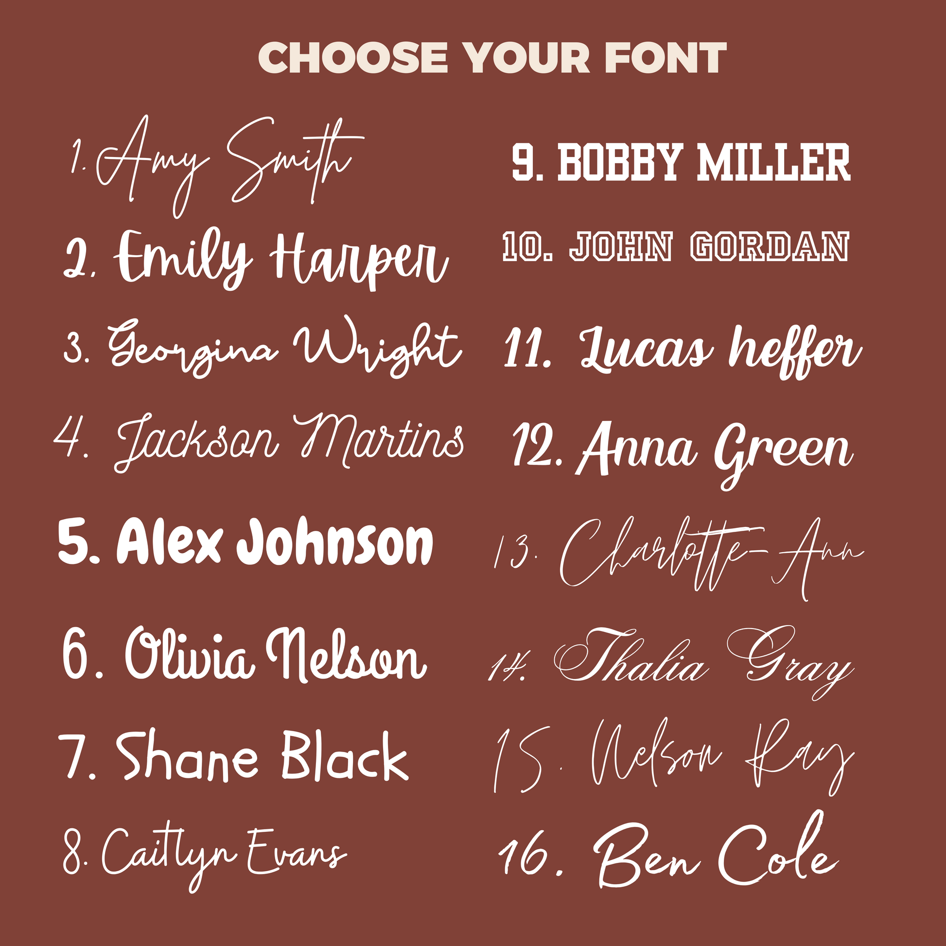 Choose Your Font