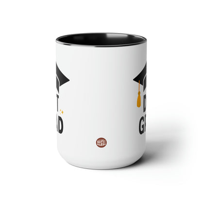 DPT Grad 15oz white with black accent funny large coffee mug gift for doctor of physical therapy therapist graduation unique present waveywares wavey wares wavywares wavy wares side