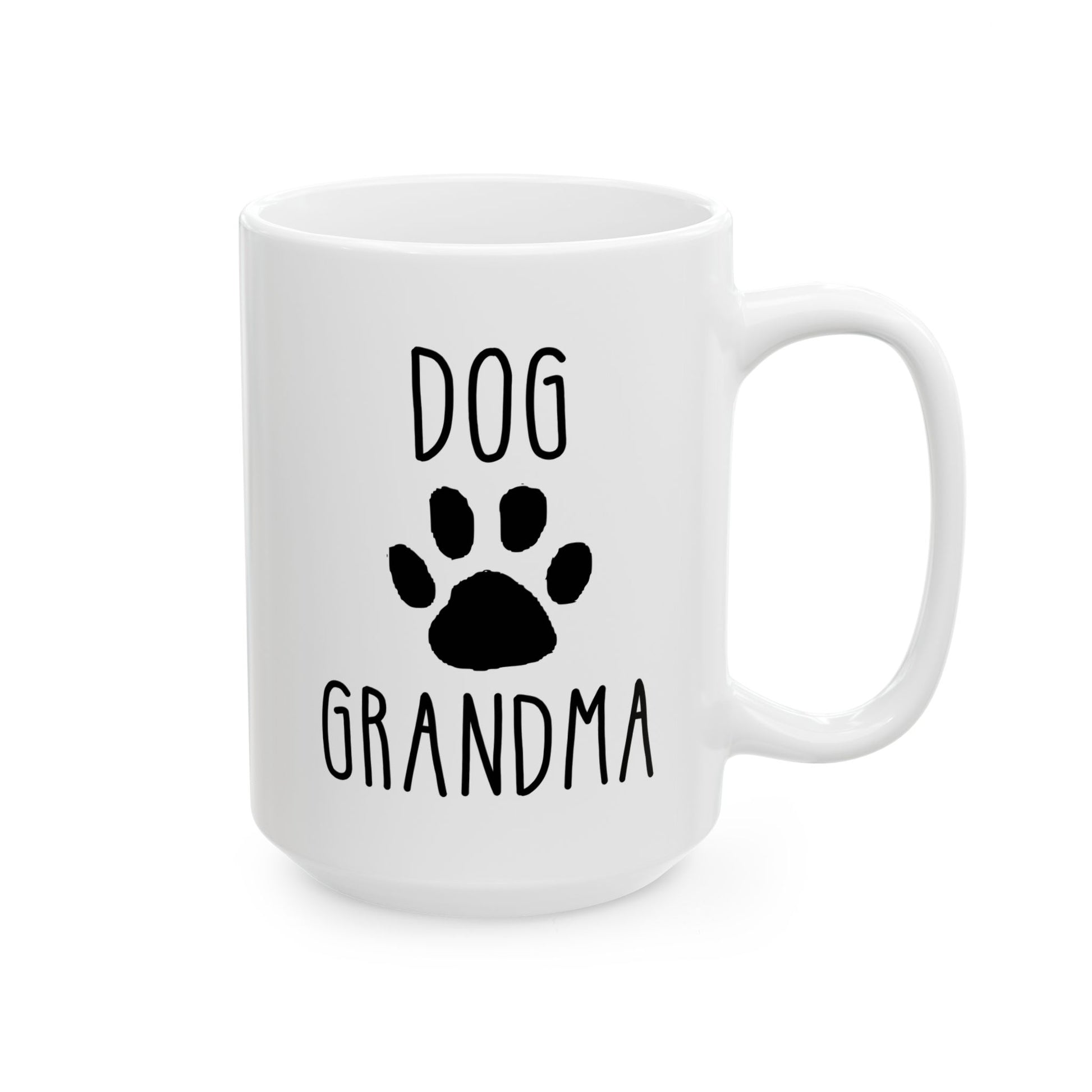 Dog Grandma 15oz white funny large coffee mug gift for k9 grandmother paw design waveywares wavey wares wavywares wavy wares