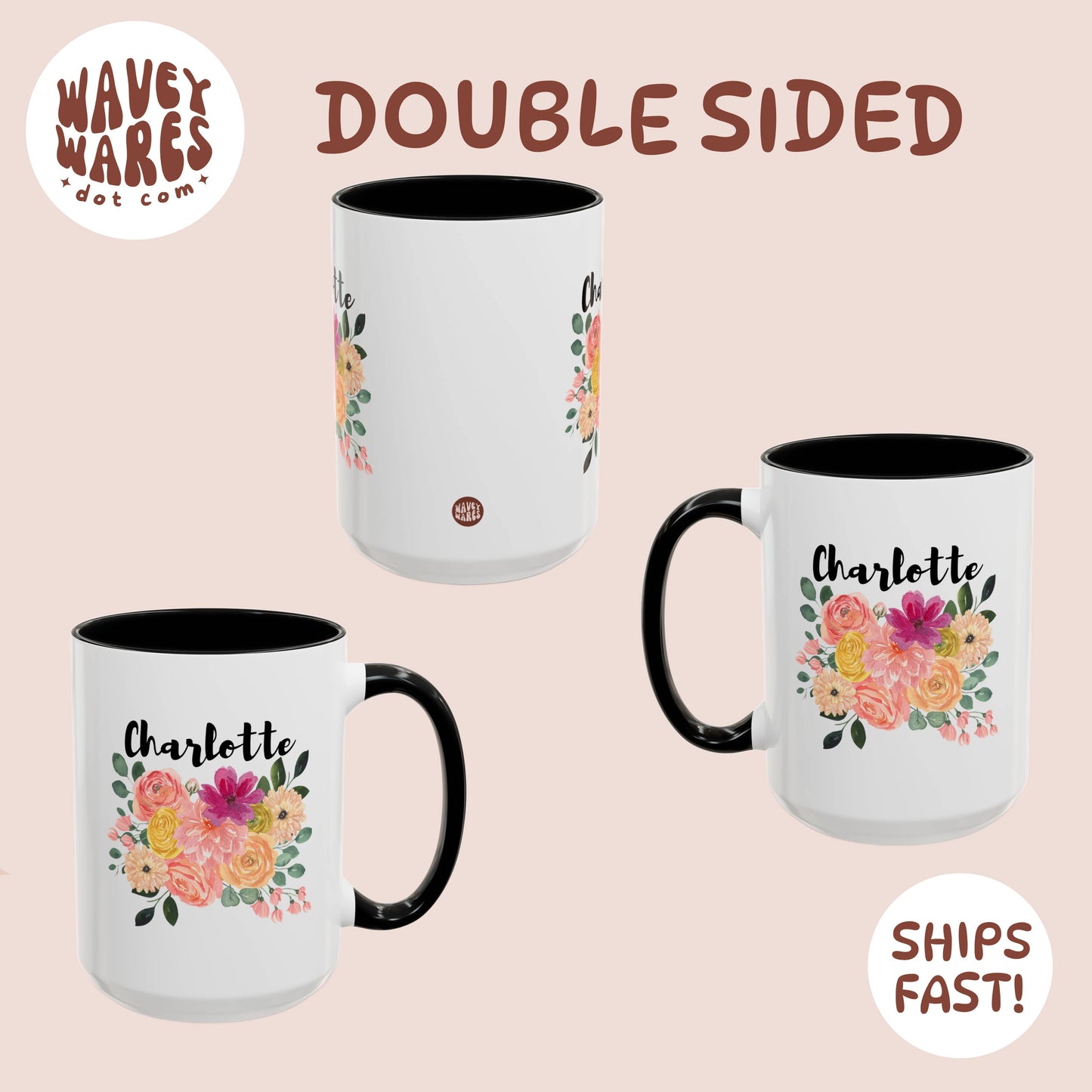 double sided background coffee mug waveywares wavey wares wavywares wavy wares