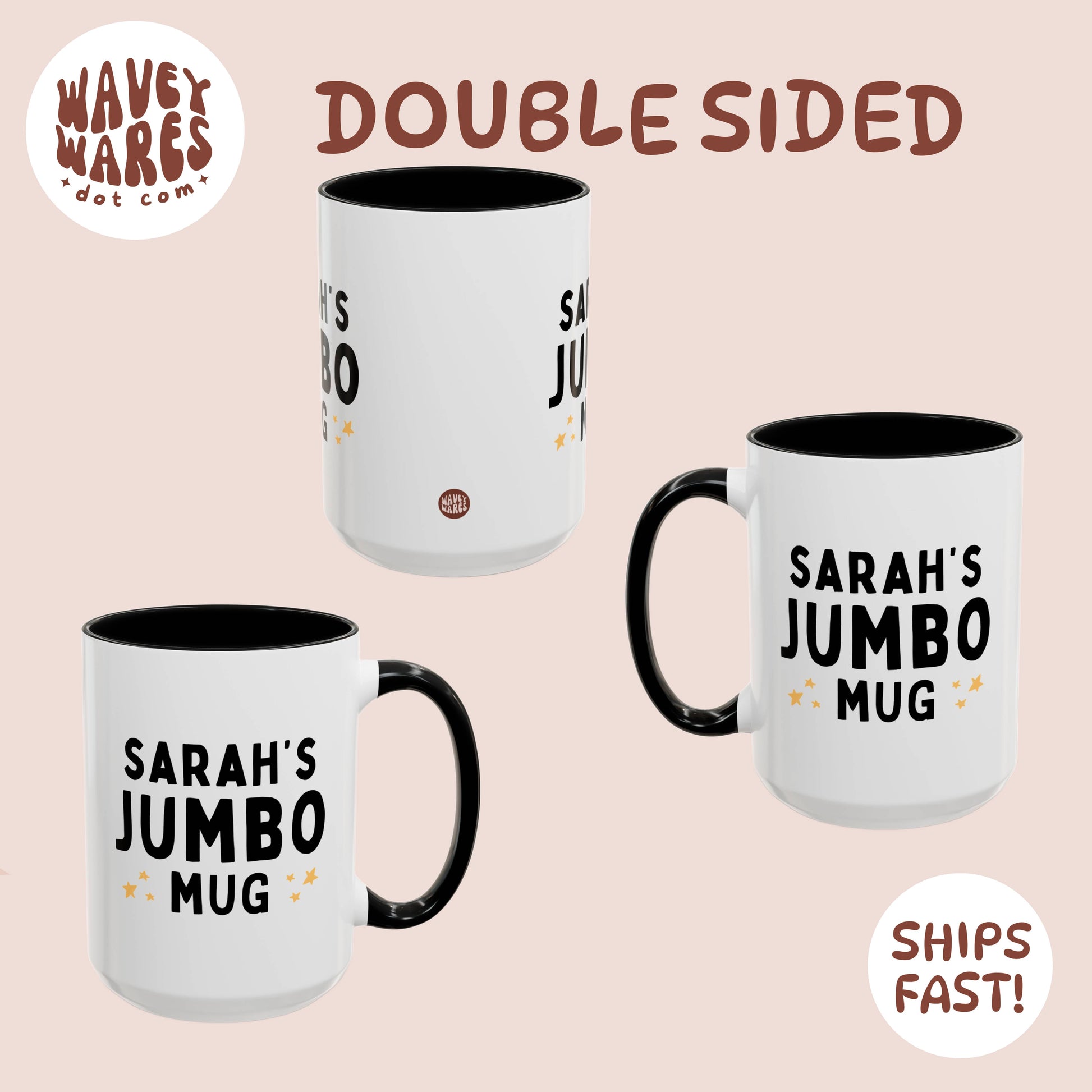 double sided background coffee mug waveywares wavey wares wavywares wavy wares