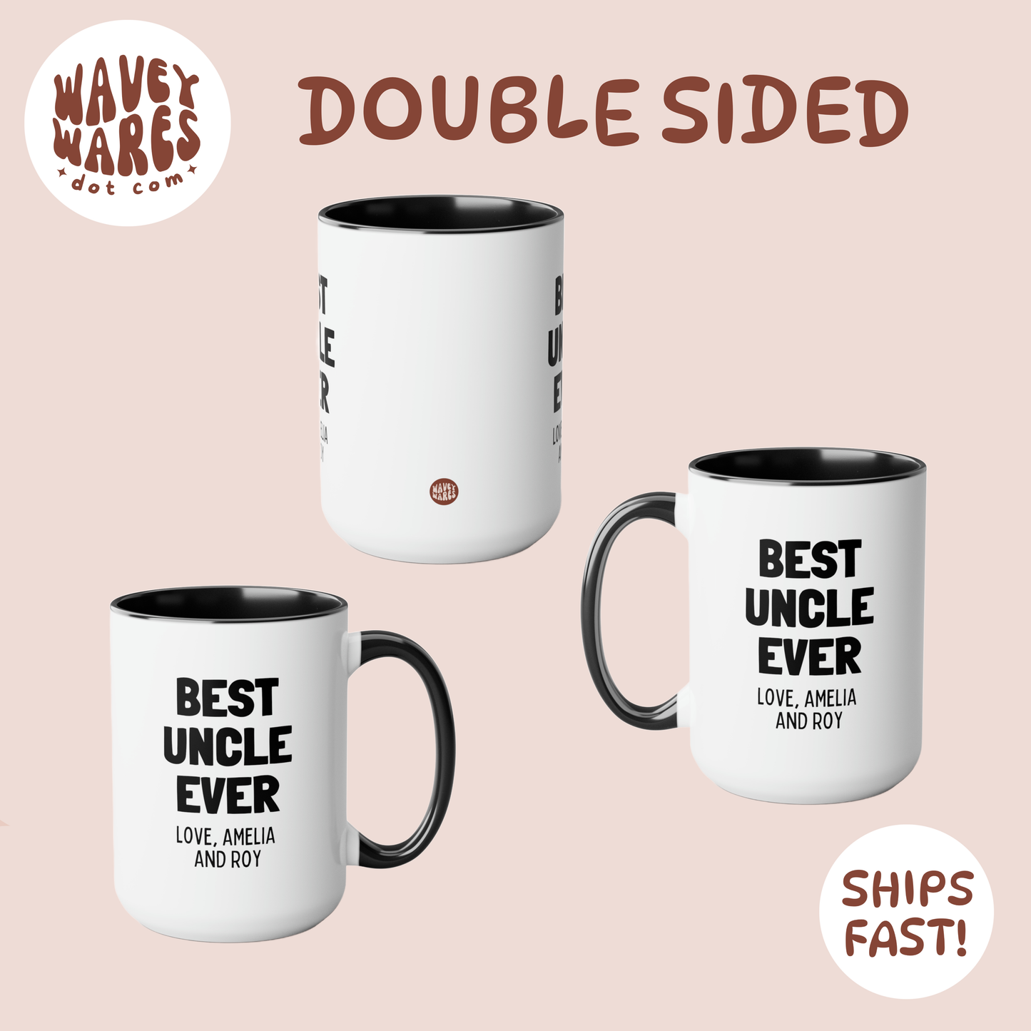 double sided backround coffee mug waveywares wavey wares wavywares wavy wares