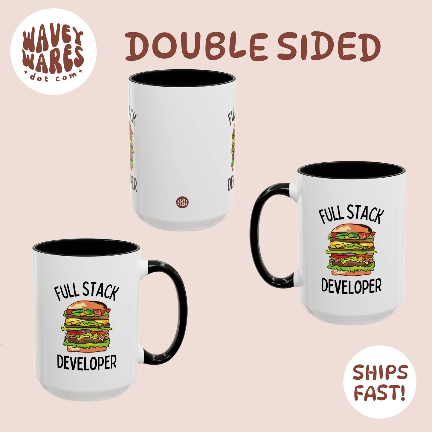 double sided background coffee mug waveywares wavey wares wavywares wavy wares