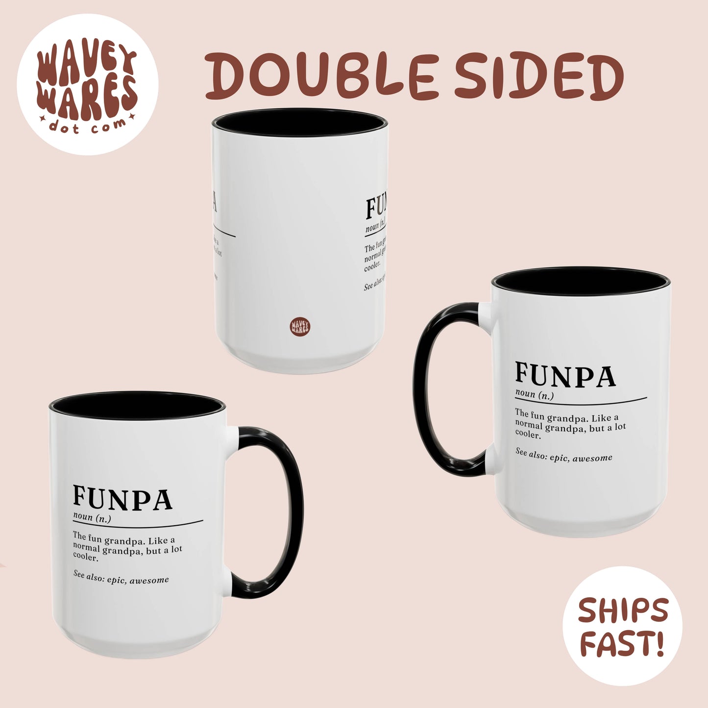 double sided background coffee mug waveywares wavey wares wavywares wavy wares