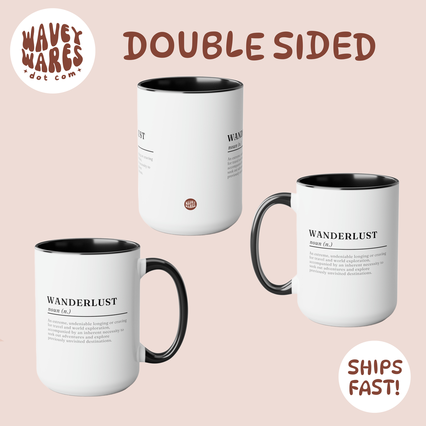 double sided background coffee mug waveywares wavey wares wavywares wavy wares