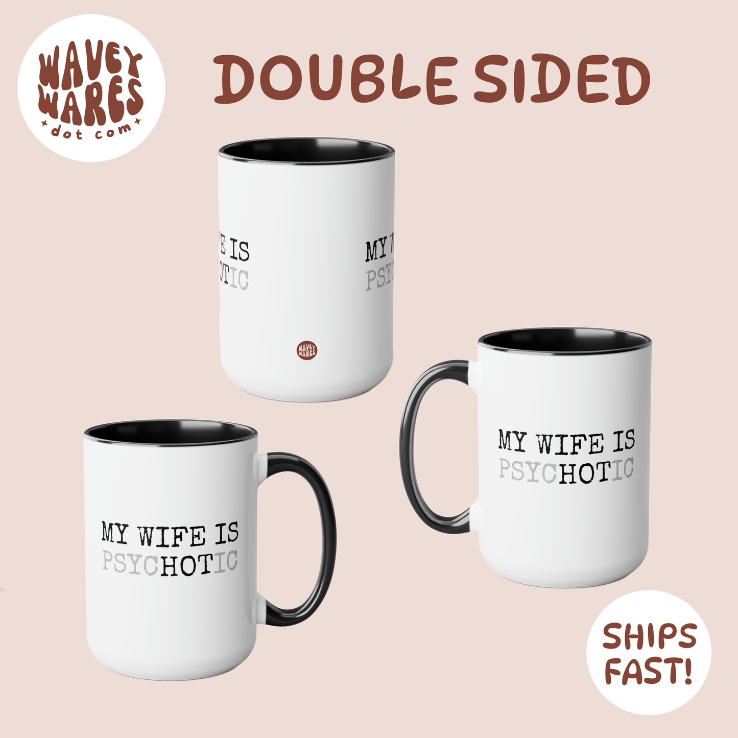 double sided background coffee mug waveywares wavey wares wavywares wavy wares