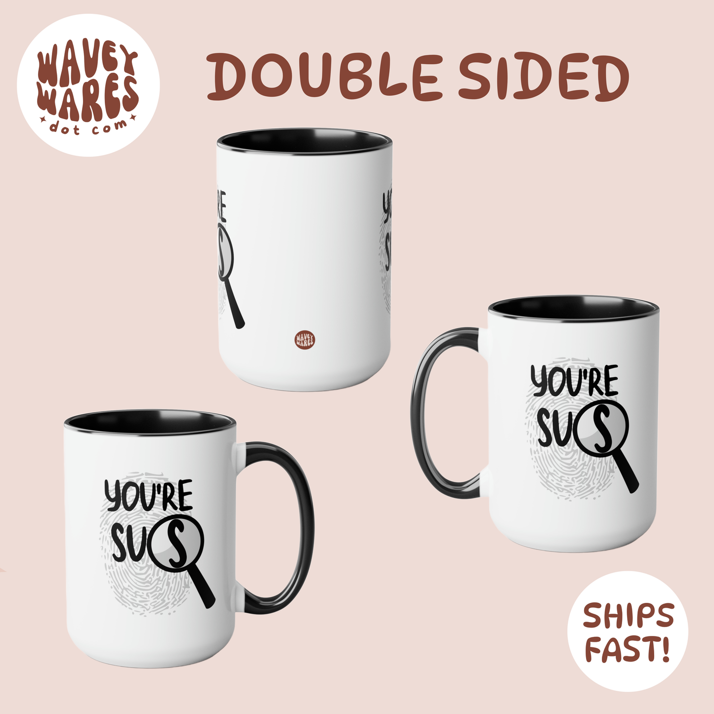 double sided background coffee mug waveywares wavey wares wavywares wavy wares