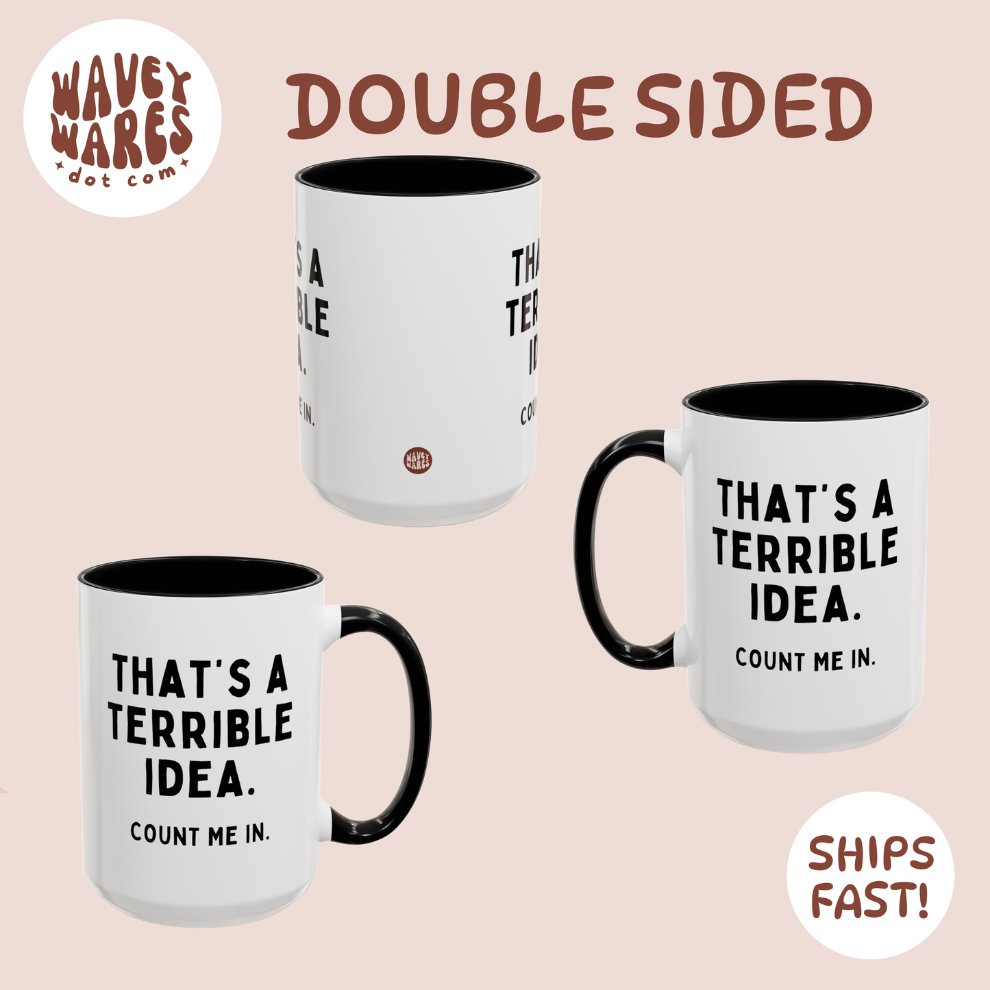 double sided background coffee mug waveywares wavey wares wavywares wavy wares