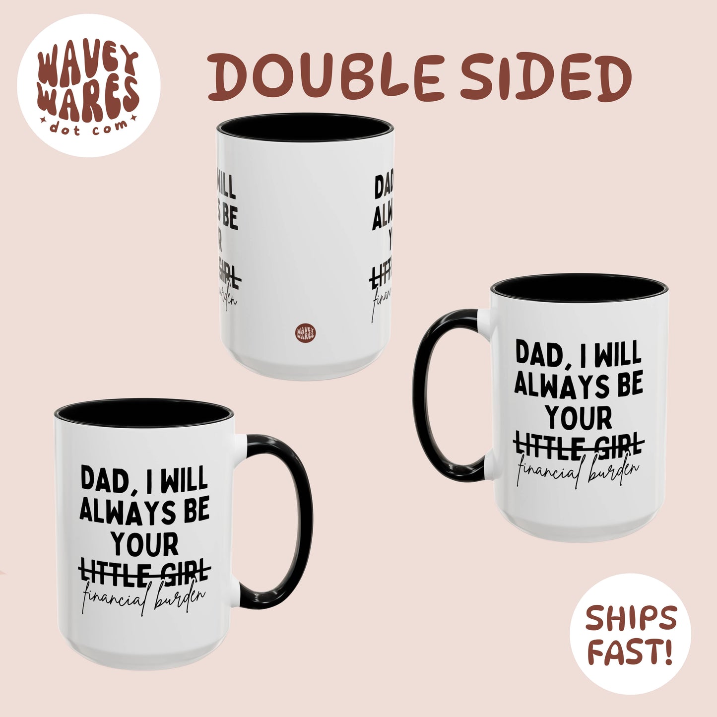 double sided background coffee mug waveywares wavey wares wavywares wavy wares