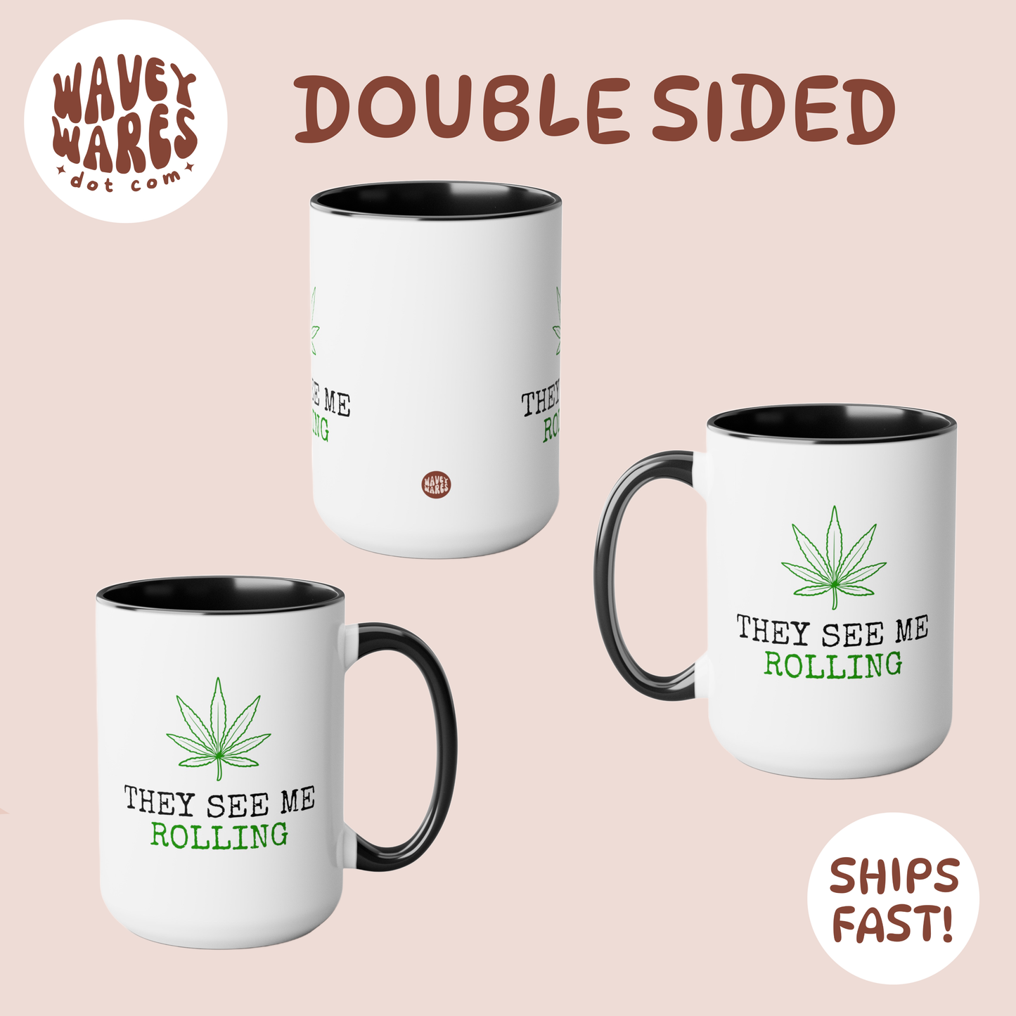 double sided background coffee mug waveywares wavey wares wavywares wavy wares