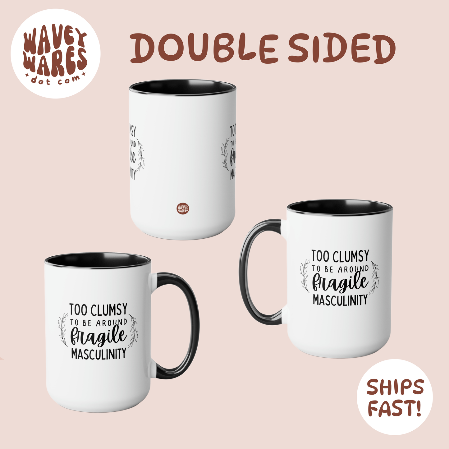 double sided background coffee mugs waveywares wavey wares wavywares wavy wares