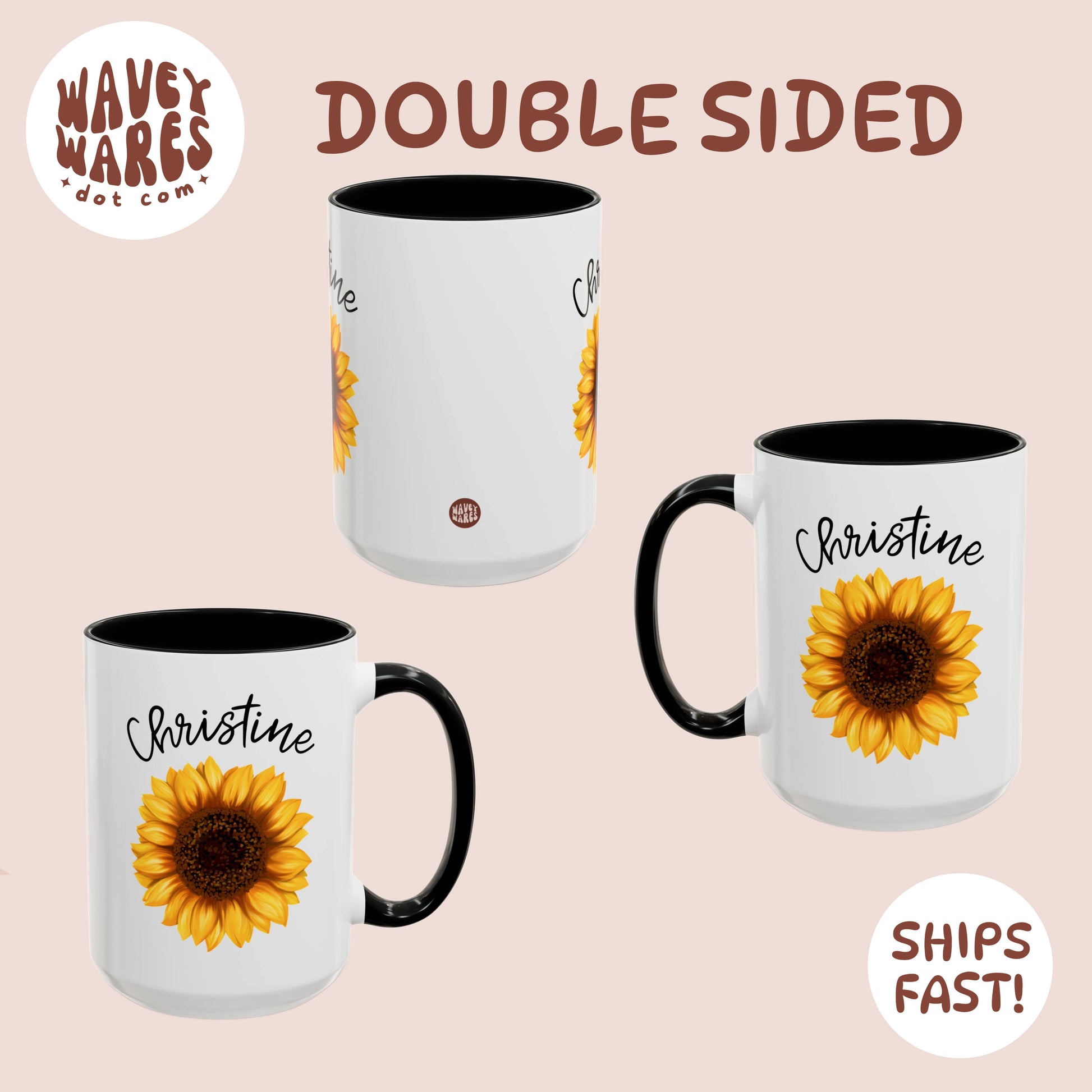 double sided background coffee mug waveywares wavey wares wavywares wavy wares