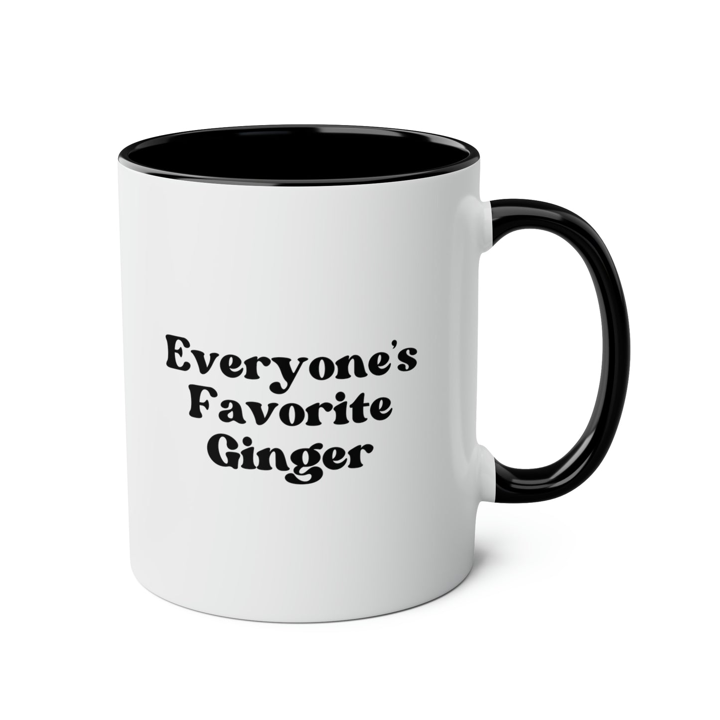 Everyone's Favourite Ginger 11oz white with black accent funny large coffee mug gift for best friend redhead red head novelty waveywares wavey wares wavywares wavy wares