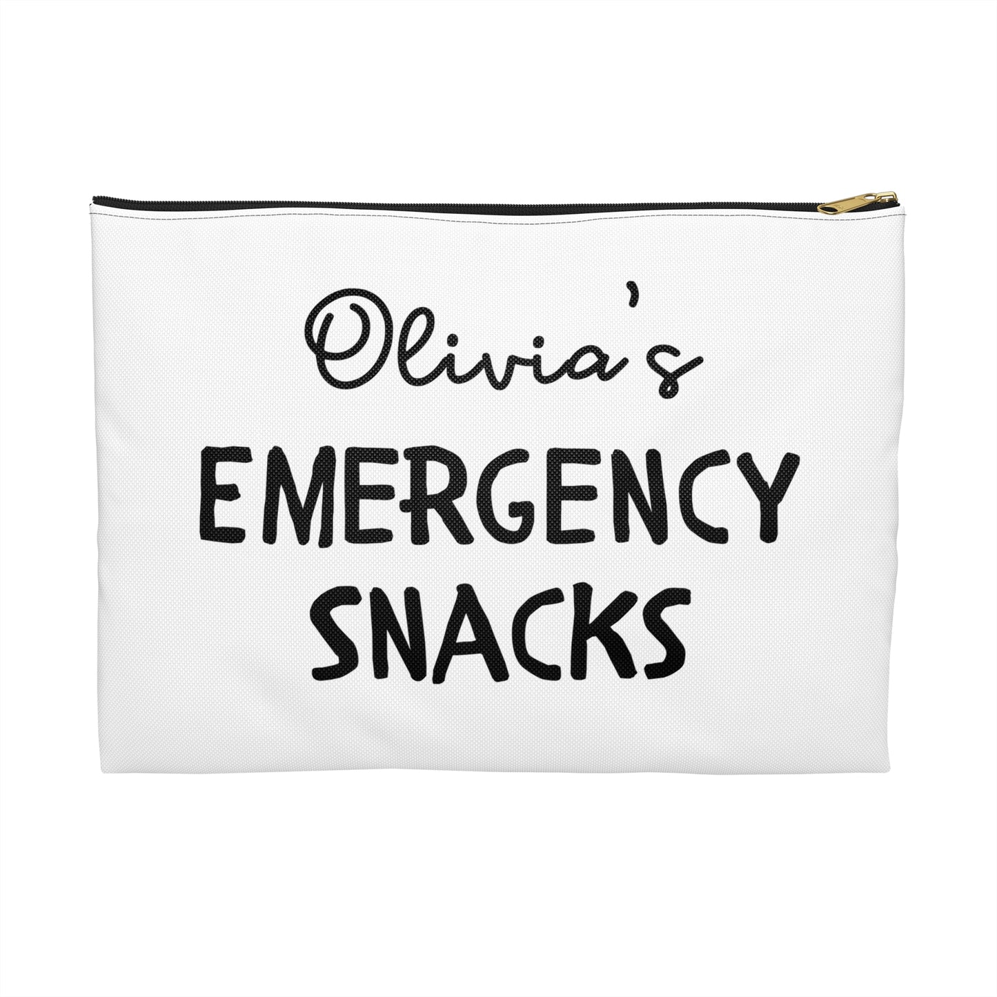 Personalized Emergency Snacks Funny Zip Bag