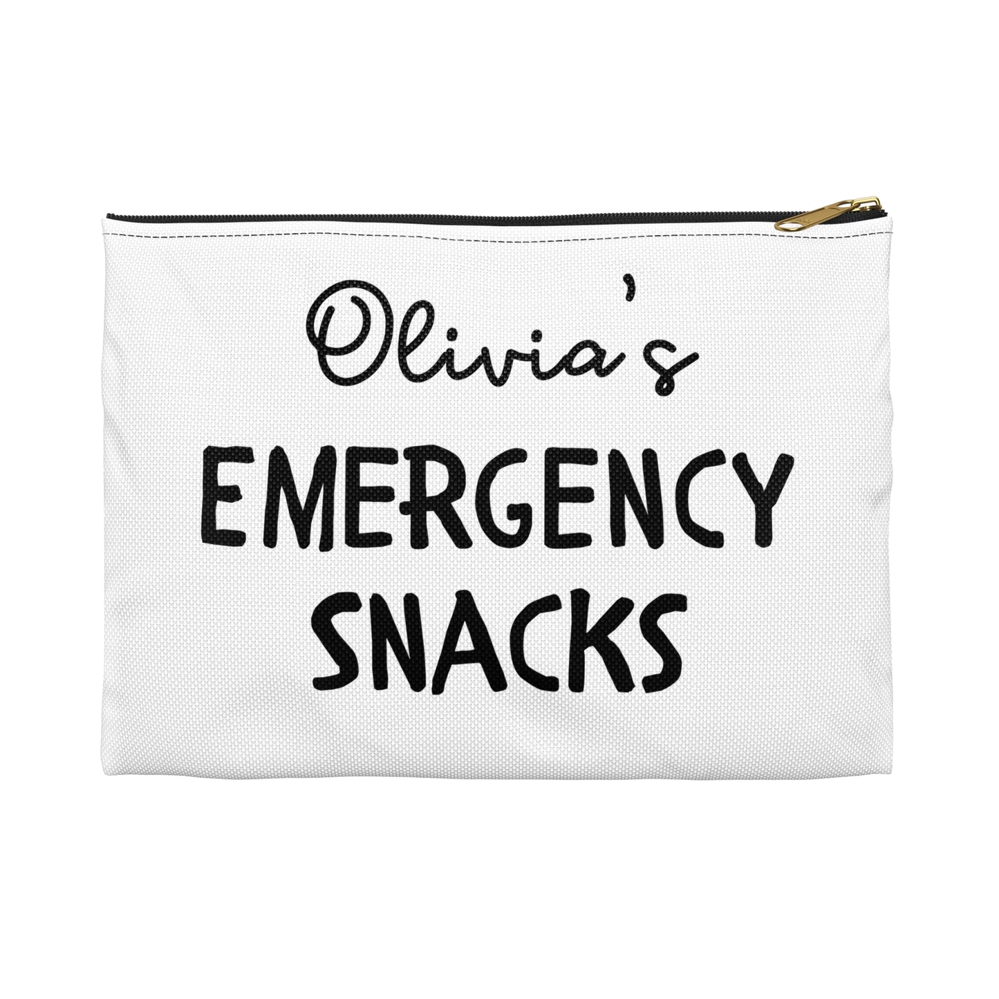 Personalized Emergency Snacks Funny Zip Bag
