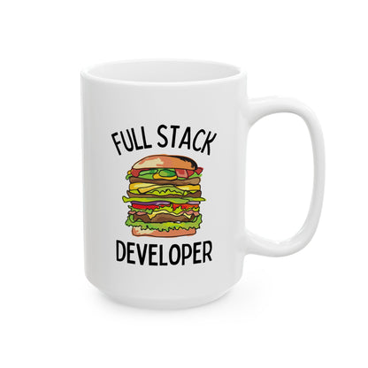 Full Stack Developer 15oz white funny large coffee mug gift for computer programmer programming coder web dev software engineer waveywares wavey wares wavywares wavy wares 