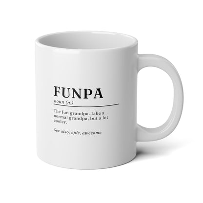 Funpa definition 20oz white funny large coffee mug gift for grandpa grandfather grandad pops custom pop personalized waveywares wavey wares wavywares wavy wares