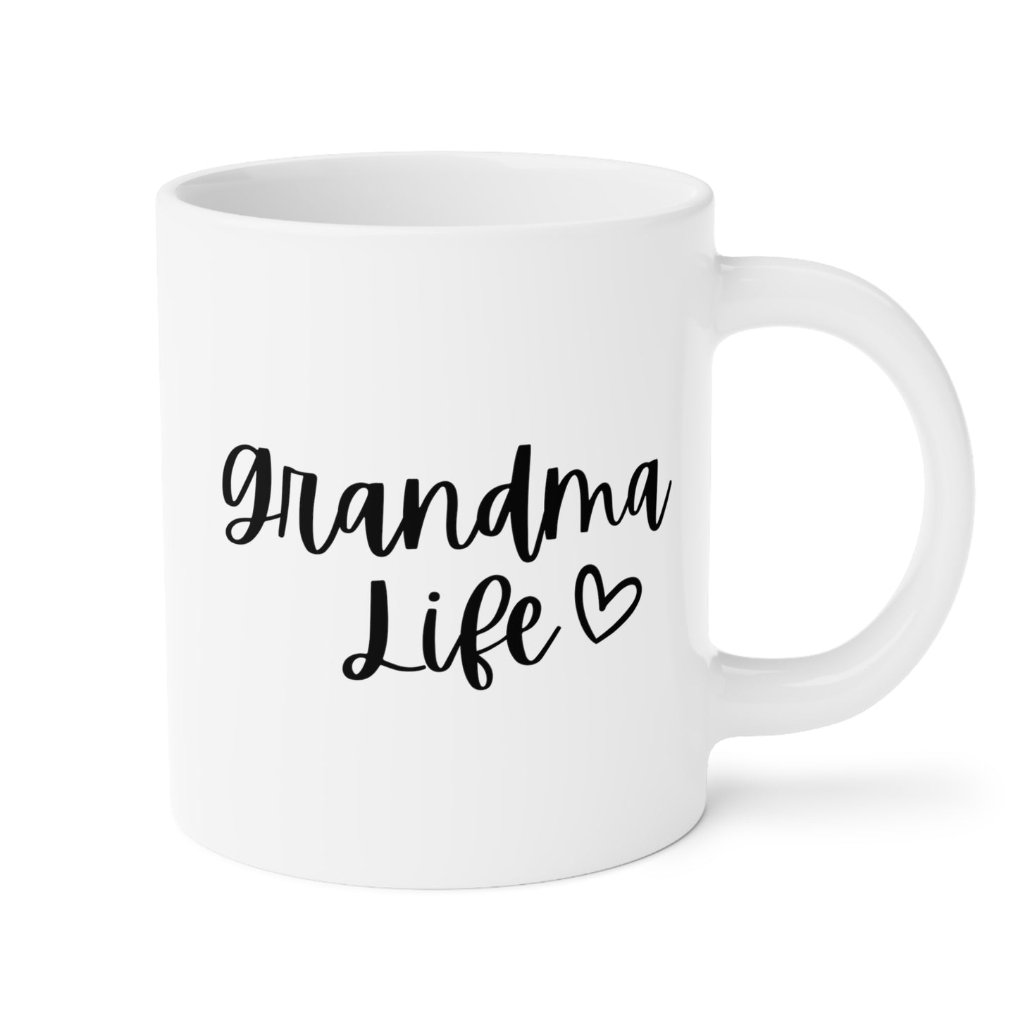 Grandma Life 20oz white funny large coffee mug gift for mother's day custom name customize personalize new grandmother to be cute waveywares wavey wares wavywares wavy wares