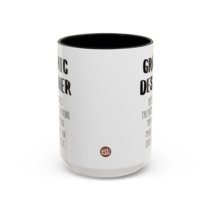 Graphic Designer Because Badass Talented Multi-tasking Miracle-creating Magician Isn't An Official Job Title 15oz white with black accent funny large coffee mug gift for artist waveywares wavey wares wavywares wavy wares side