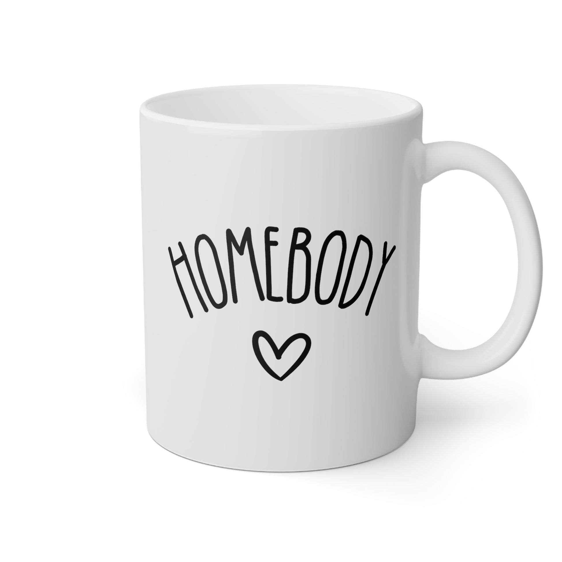 Homebody 11oz white funny large coffee mug gift for introverts indoorsy bestie too peopley outside ew people cute friend waveywares wavey wares wavywares wavy wares