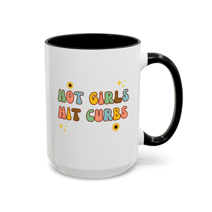 Hot Girls Hit Curbs 15oz white with black accent funny large coffee mug gift for friend best bestie y2k aesthetic baddie BFF waveywares wavey wares wavywares wavy wares
