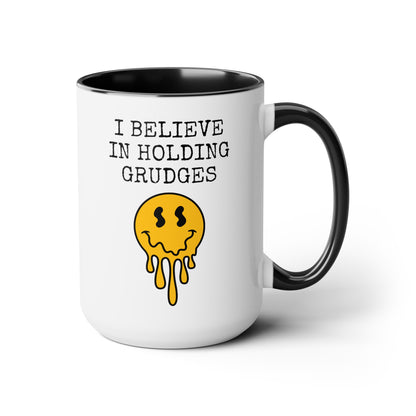 I Believe In Holding Grudges 15oz white with black accent funny large coffee mug gift for friend sarcasm novelty tv rude curse word sarcastic cuss waveywares wavey wares wavywares wavy wares