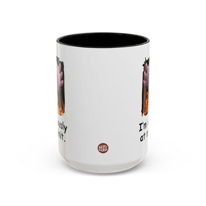 I'm Seriously At My Limit 15oz white with black accent funny large coffee mug gift for work colleague coworker mental health axolotl meme tired office humor birthday Christmas occasion waveywares wavey wares wavywares wavy wares side