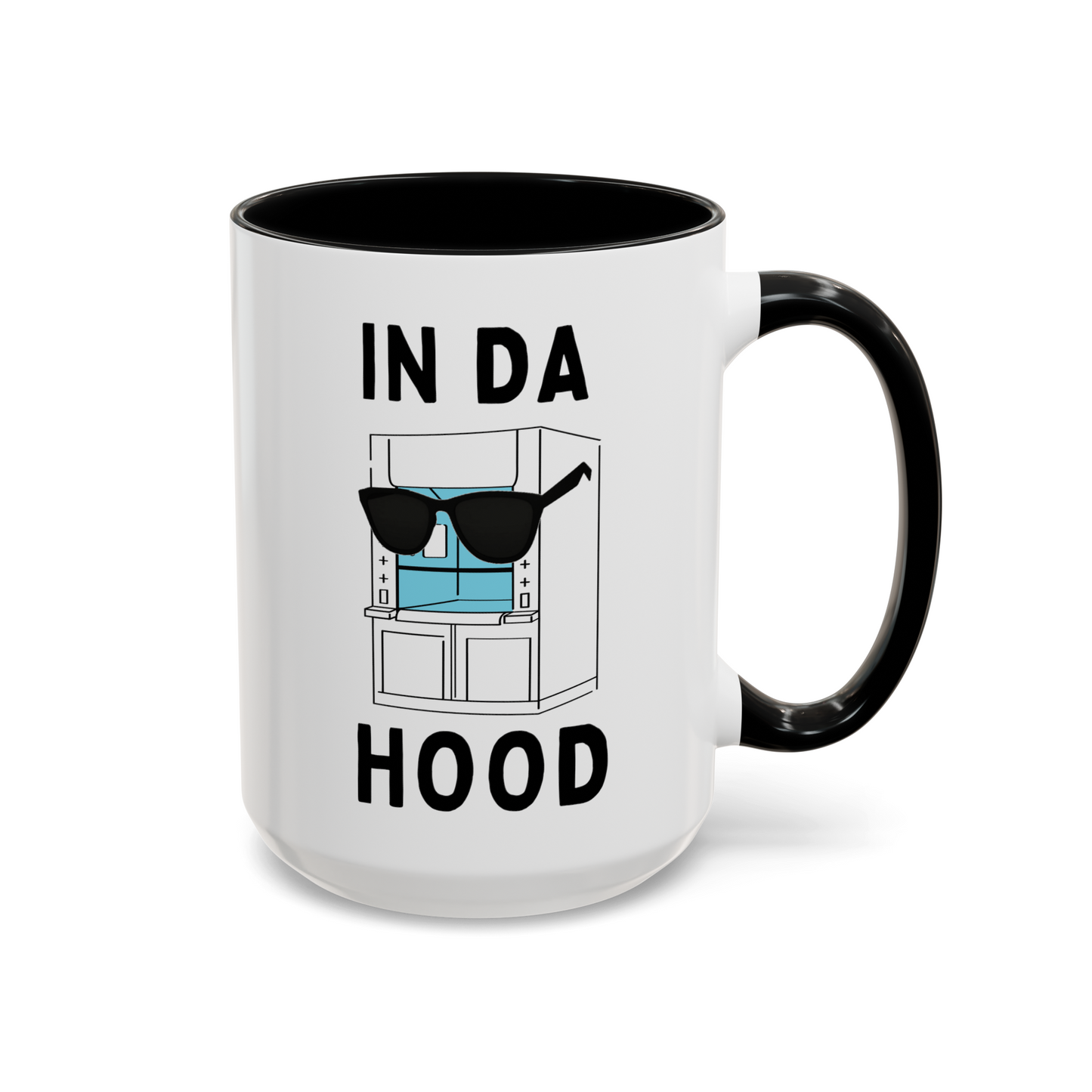 In Da Hood 15oz white with black accent funny large coffee mug gift for fumehood chemistry biology STEM scientist biochemistry waveywares wavey wares wavywares wavy wares