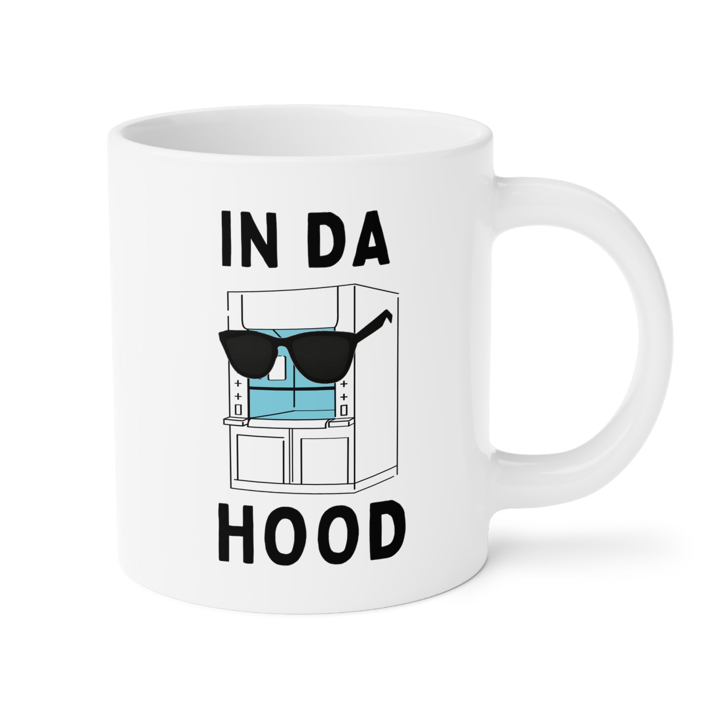 In Da Hood 20oz white funny large coffee mug gift for fumehood chemistry biology STEM scientist biochemistry waveywares wavey wares wavywares wavy wares