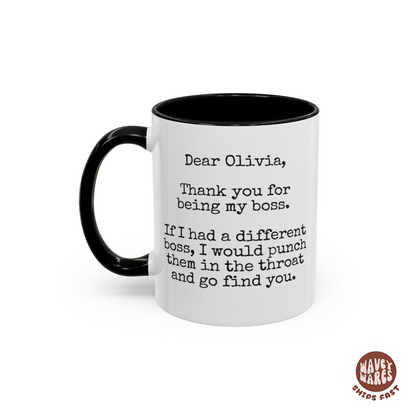 Personalized Dear Boss Funny Coffee Mug