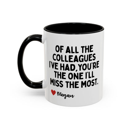 Personalized Colleague Work Bestie Leaving Retirement Mug